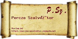 Percze Szalvátor névjegykártya